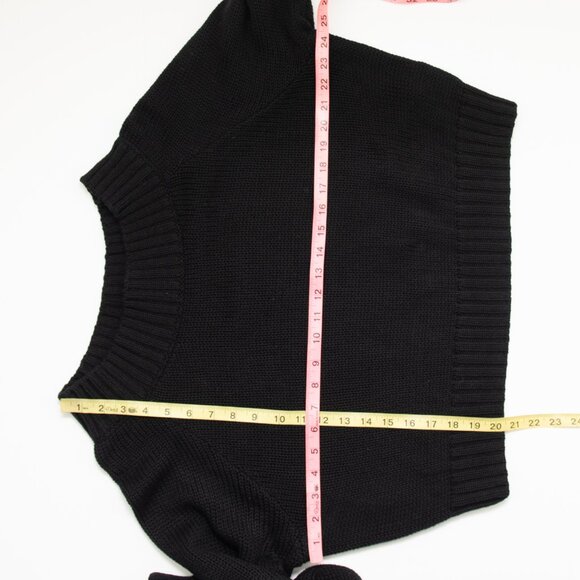 Carbon38 Slouchy Knit Sweater Off The Shoulder Relaxed Black Size Medium - Picture 6 of 6